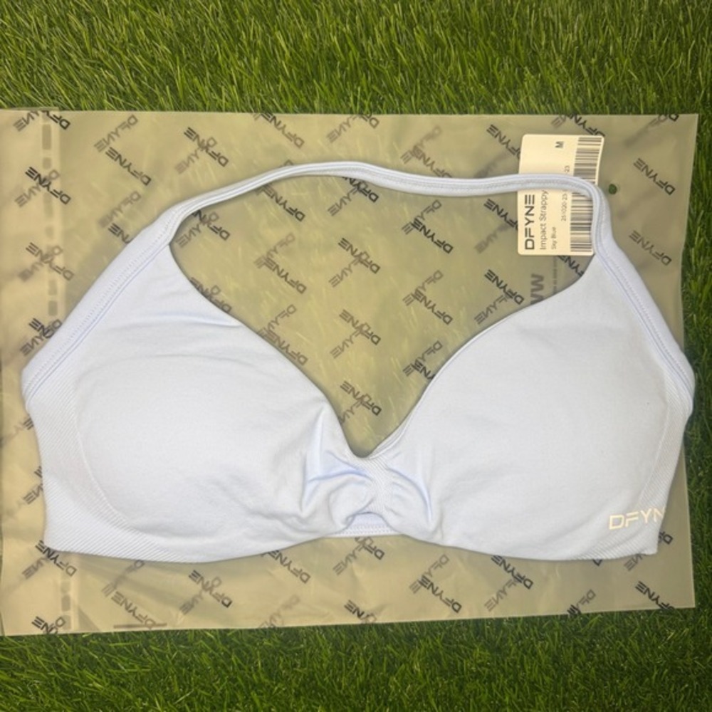 Dfyne impact strappy bra sky blue medium